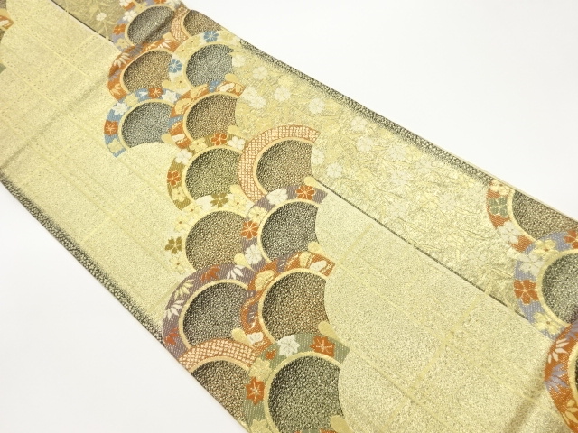 JAPANESE FUKURO OBI / WOVEN FLORAL PLANTS